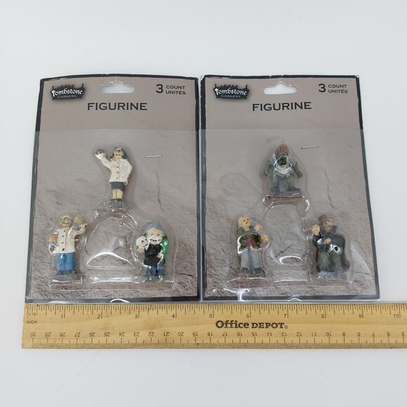 Tombstone Corners Halloween 3 Figures Monsters Scary - Picture 11 of 11